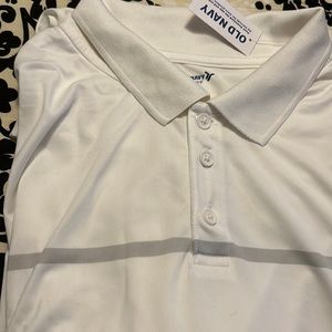 OLD NAVY POLO OFF WHITE SHIRT